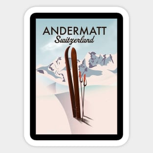 Andermatt Switzerland ski Sticker